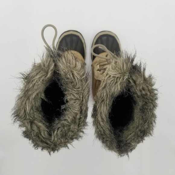 Sorel Cate The Great Tan Leather Lace Up Waterproof Duck Boots Women's Size 6 - Picture 7 of 8